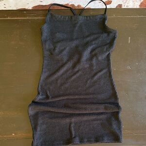 Urban Outfitters Textured Black Knit Dress